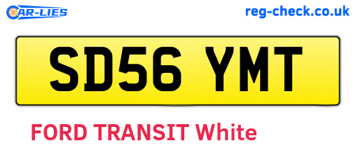 SD56YMT are the vehicle registration plates.