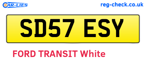 SD57ESY are the vehicle registration plates.