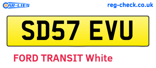 SD57EVU are the vehicle registration plates.