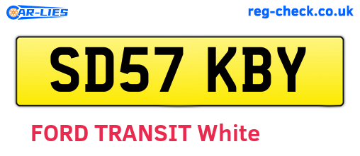 SD57KBY are the vehicle registration plates.