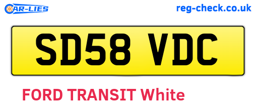 SD58VDC are the vehicle registration plates.
