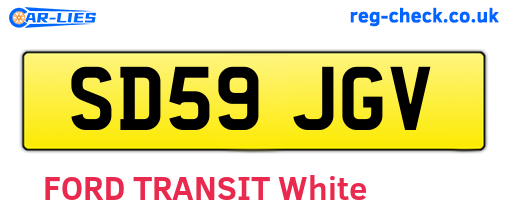 SD59JGV are the vehicle registration plates.