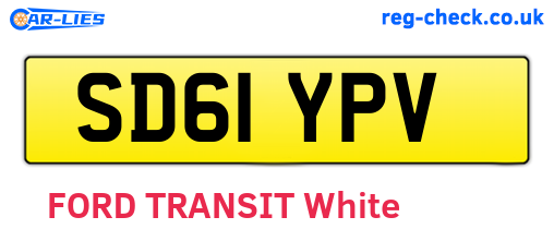 SD61YPV are the vehicle registration plates.