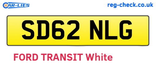 SD62NLG are the vehicle registration plates.