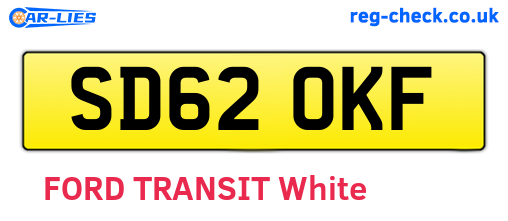 SD62OKF are the vehicle registration plates.