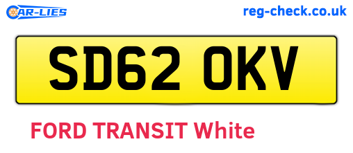 SD62OKV are the vehicle registration plates.