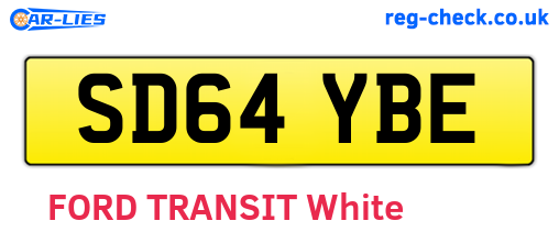 SD64YBE are the vehicle registration plates.