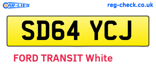 SD64YCJ are the vehicle registration plates.