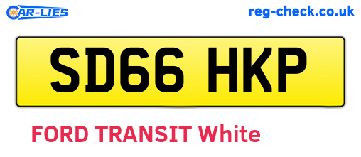 SD66HKP are the vehicle registration plates.