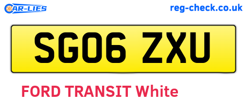 SG06ZXU are the vehicle registration plates.