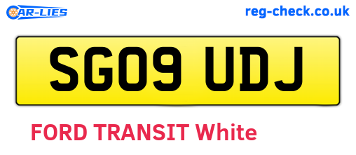 SG09UDJ are the vehicle registration plates.