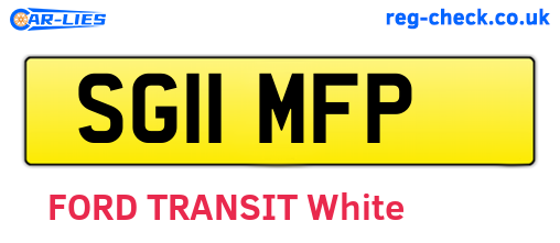 SG11MFP are the vehicle registration plates.