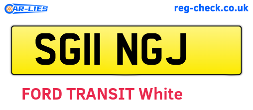 SG11NGJ are the vehicle registration plates.