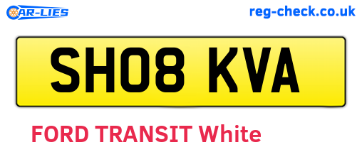 SH08KVA are the vehicle registration plates.