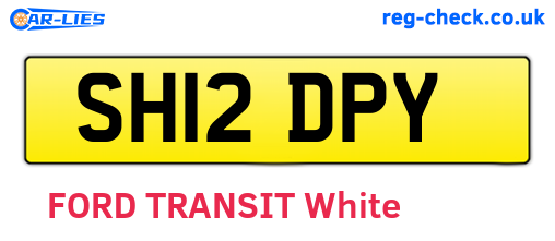 SH12DPY are the vehicle registration plates.