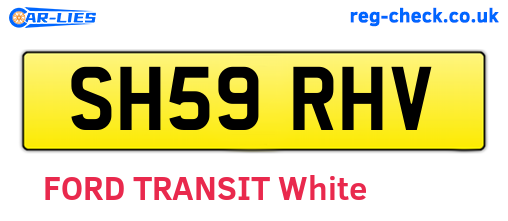 SH59RHV are the vehicle registration plates.