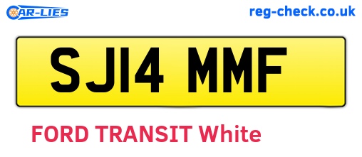 SJ14MMF are the vehicle registration plates.