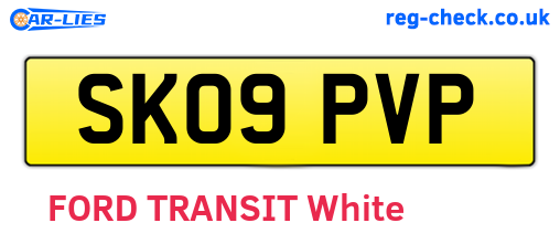 SK09PVP are the vehicle registration plates.