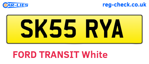 SK55RYA are the vehicle registration plates.