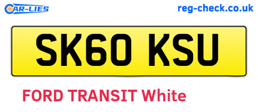 SK60KSU are the vehicle registration plates.