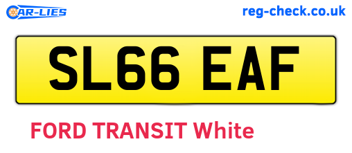 SL66EAF are the vehicle registration plates.