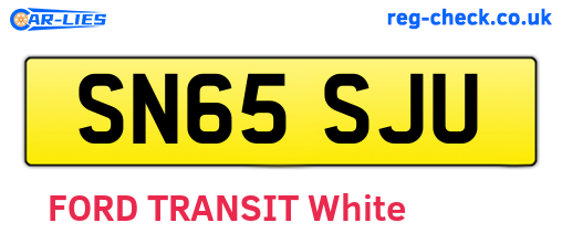 SN65SJU are the vehicle registration plates.