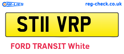 ST11VRP are the vehicle registration plates.