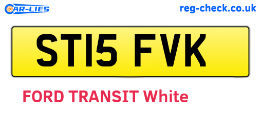 ST15FVK are the vehicle registration plates.