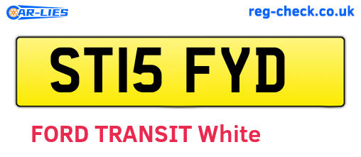 ST15FYD are the vehicle registration plates.