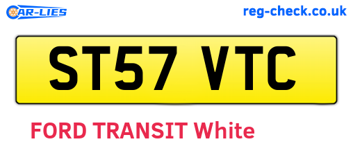 ST57VTC are the vehicle registration plates.