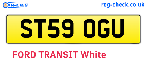 ST59OGU are the vehicle registration plates.