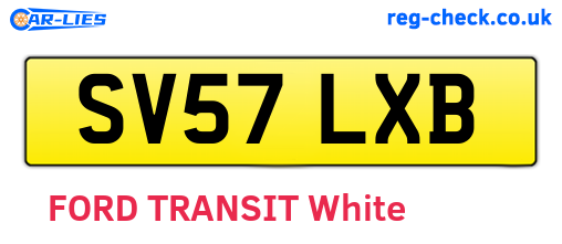 SV57LXB are the vehicle registration plates.