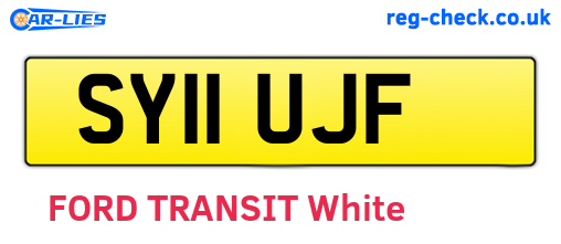 SY11UJF are the vehicle registration plates.
