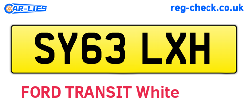 SY63LXH are the vehicle registration plates.