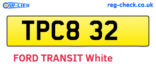 TPC832 are the vehicle registration plates.