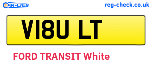 V18ULT are the vehicle registration plates.