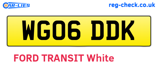 WG06DDK are the vehicle registration plates.