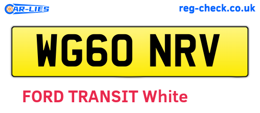 WG60NRV are the vehicle registration plates.