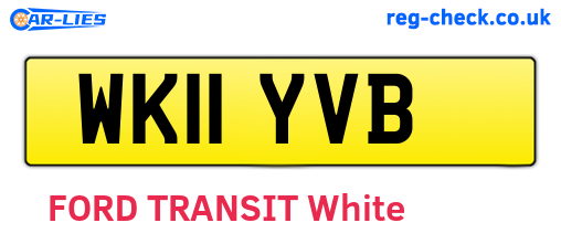 WK11YVB are the vehicle registration plates.