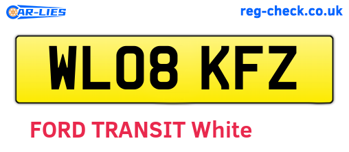WL08KFZ are the vehicle registration plates.