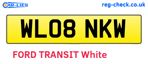 WL08NKW are the vehicle registration plates.