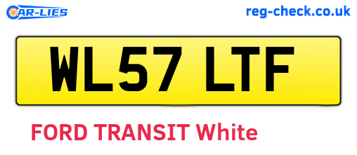 WL57LTF are the vehicle registration plates.