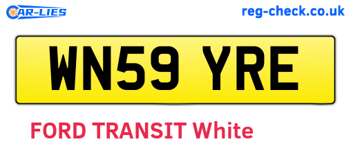 WN59YRE are the vehicle registration plates.