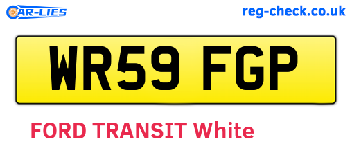 WR59FGP are the vehicle registration plates.