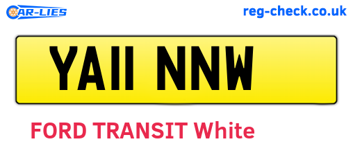 YA11NNW are the vehicle registration plates.