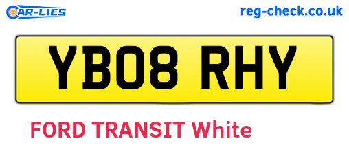 YB08RHY are the vehicle registration plates.