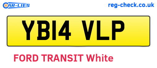 YB14VLP are the vehicle registration plates.