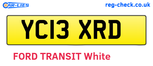 YC13XRD are the vehicle registration plates.