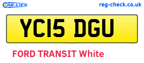 YC15DGU are the vehicle registration plates.