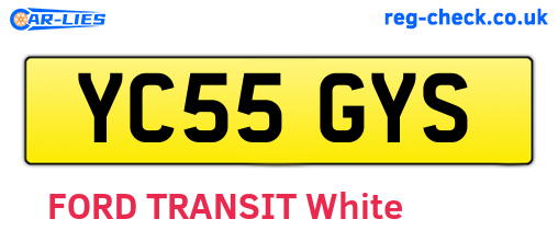 YC55GYS are the vehicle registration plates.